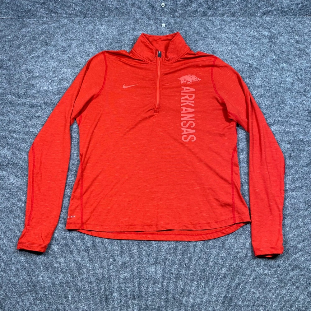 Nike Arkansas Razorbacks Dri-Fit Quarter Zip Pullover Red XL 34678X-AK5